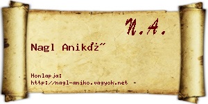 Nagl Anikó névjegykártya